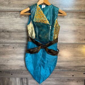 Disney Descendants Uma Costume Vest Girls 7/8 see pix for stains on inside
